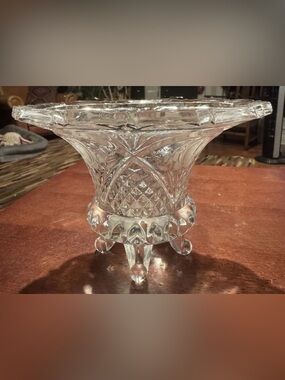 Lead Crystal The European Collection Germany 24% Footed Candy Dish West Germany